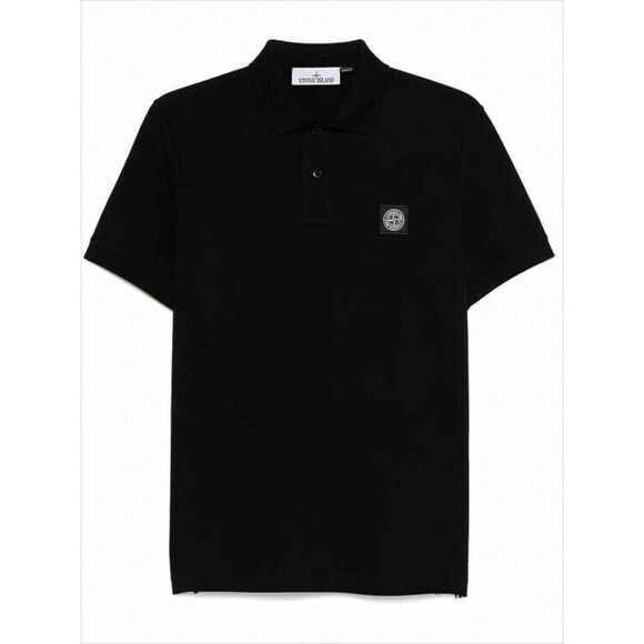 Stone Island Black Short-Sleeve Polo Shirt - NWT